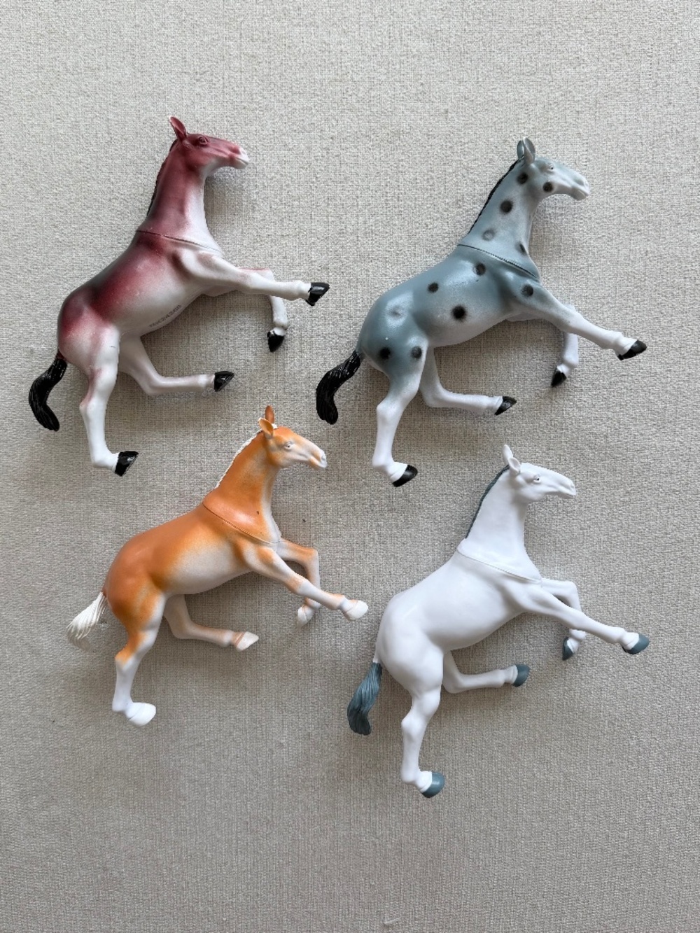 Set of four horses.